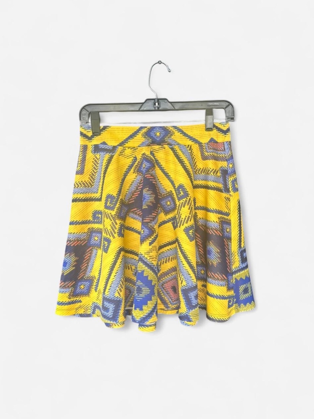 Xhilaration Yellow Geometric Print Circle Skirt